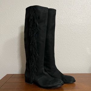 Sam Edelman Josephine Knee High Fringe Boots Sz 9.5